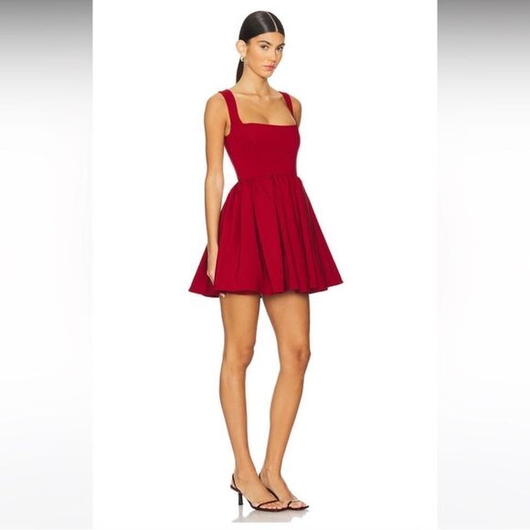 LPA Giovanna Mini Red Dress Size S - Picture 4 of 13